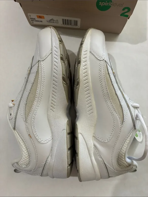 Easy Spirit women’s White Lace-Up Athletic Sneakers - Image 4