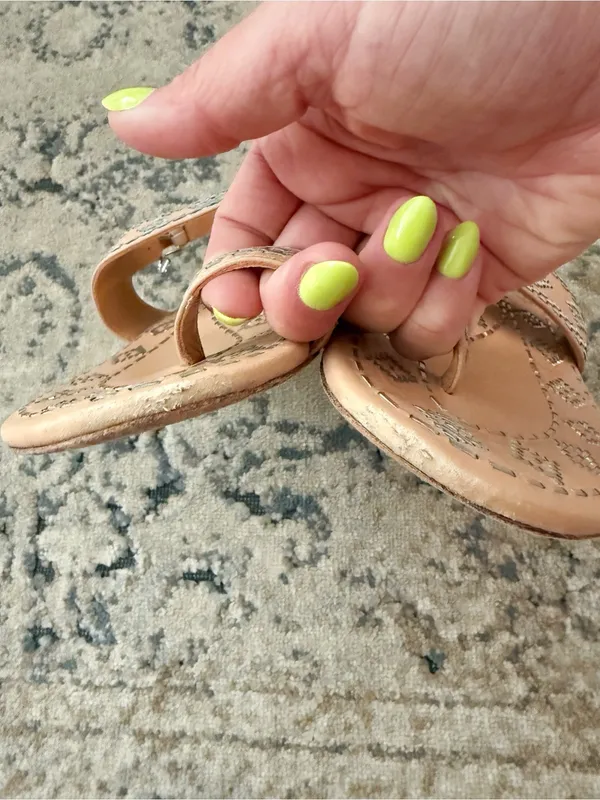 Tory Burch Blake Leather Sandals Sz 8.5 - Image 7