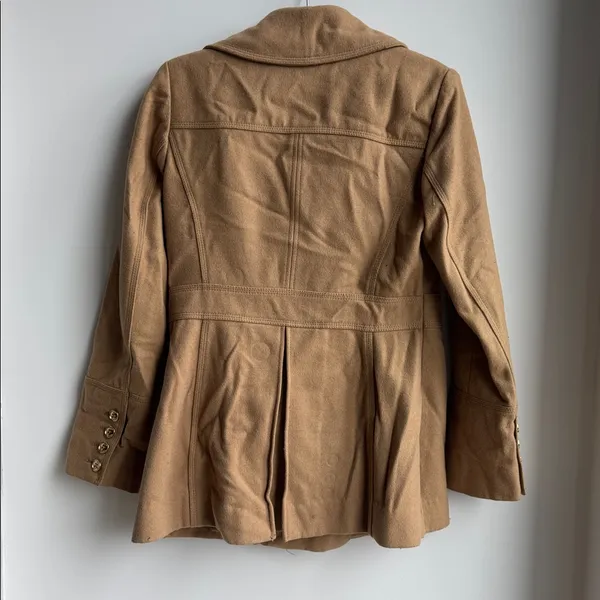 Michael Kors Camel Double-Breasted Pea Coat Size 4 - Image 7
