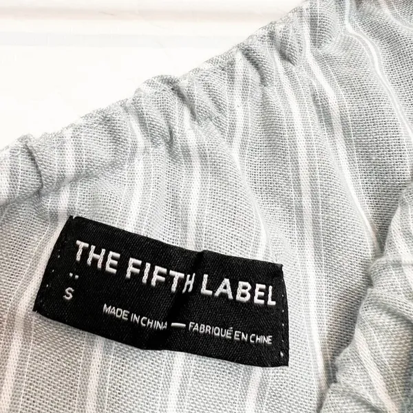 Revolve The Fifth Label Blouse Size Small Pixel Striped One Shoulder Ruffle Coquette Alt - Image 4