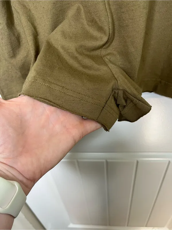 Jackson Rowe Olive Green Knit Romper Button Up Lagenlook Fairycore Small Forest - Image 6