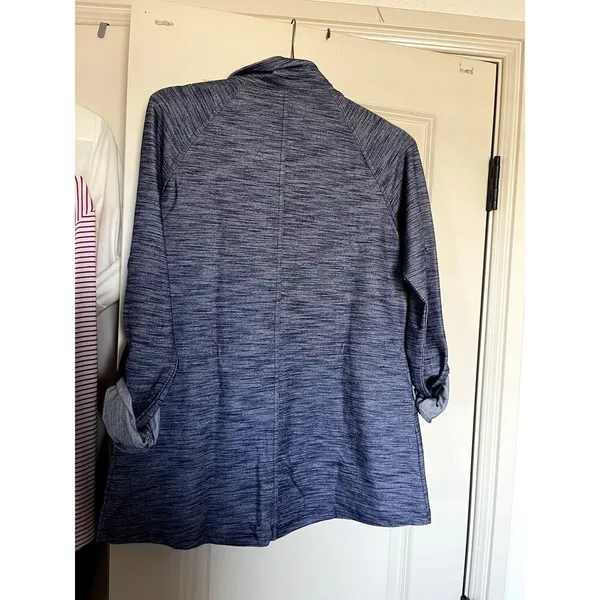 Balance Outdoor track Jacket full zip space dye navy blue activewear women's S - Image 6