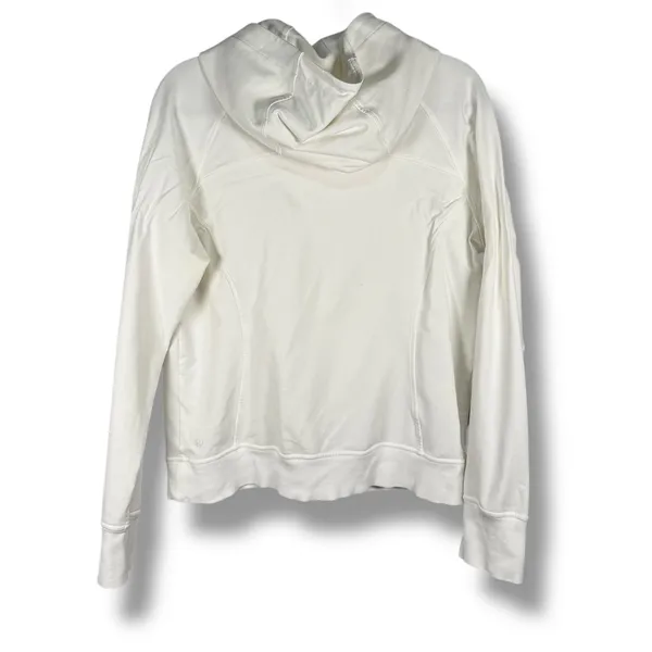 Lululemon Scuba White Pullover Hoodie Sweatshirt Size‎ 6 Raglan Sleeve - Image 3