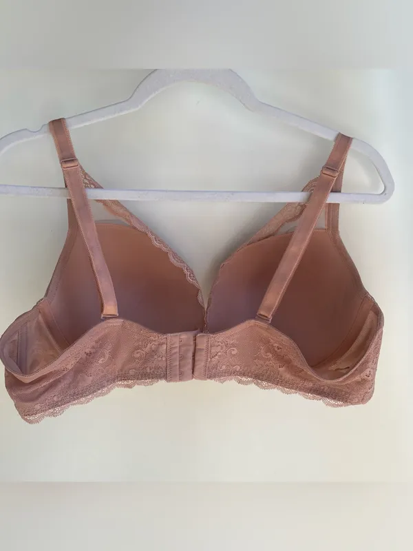 Torrid Curves bras set of 2 black and mauve lace padded push up full figure 42 D - Image 9
