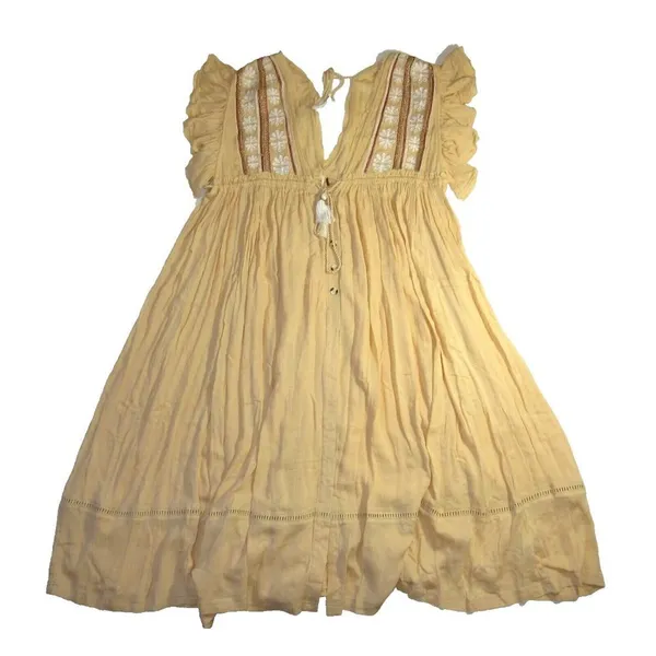 NWT Free People Will Wait For You Midi in Garbanzo Bean Combo Dress XS - Image 2