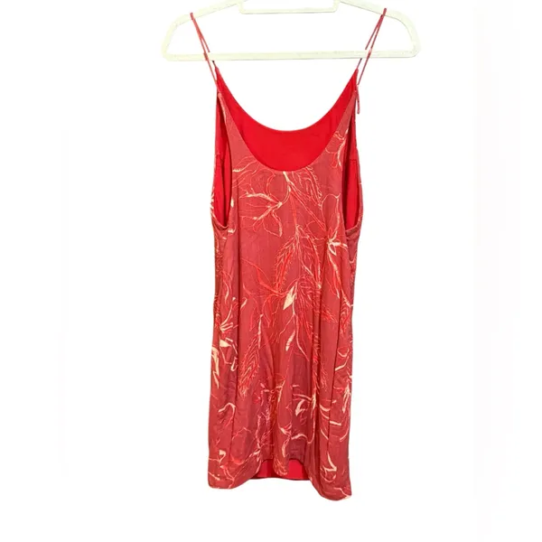 Free People Soft‎ Red Floral Slip Dress Lightweight Sz M - Image 2