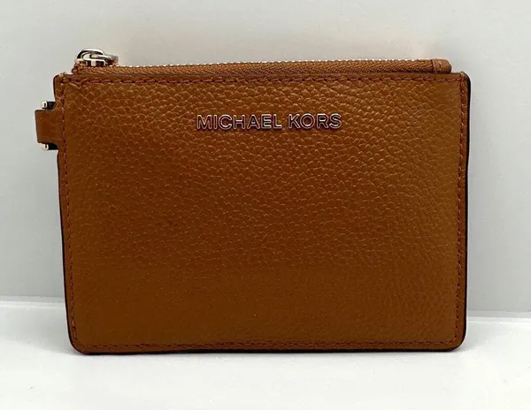 MICHAEL KORS Brown Card Wallet with Keychain - Image 7