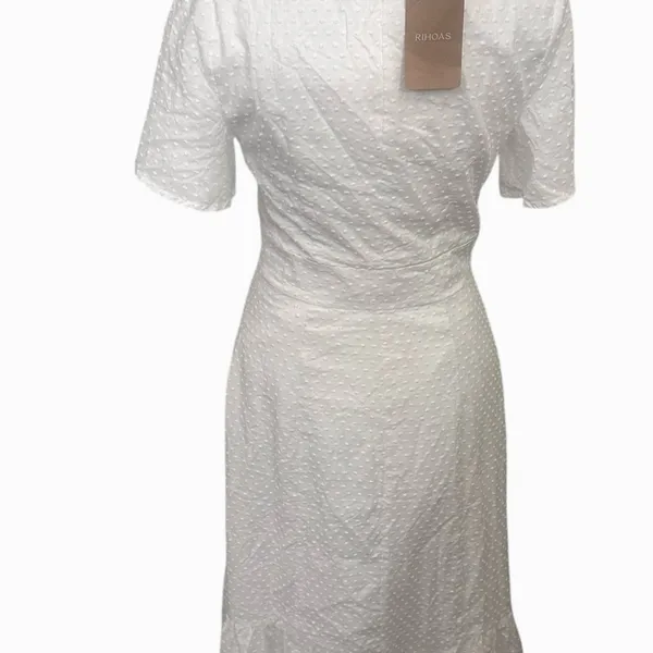 White Coastal Cowgirl Angel Fairy Maxi Dress Cotton Cottagecore‎ Coquette Boho - Image 3