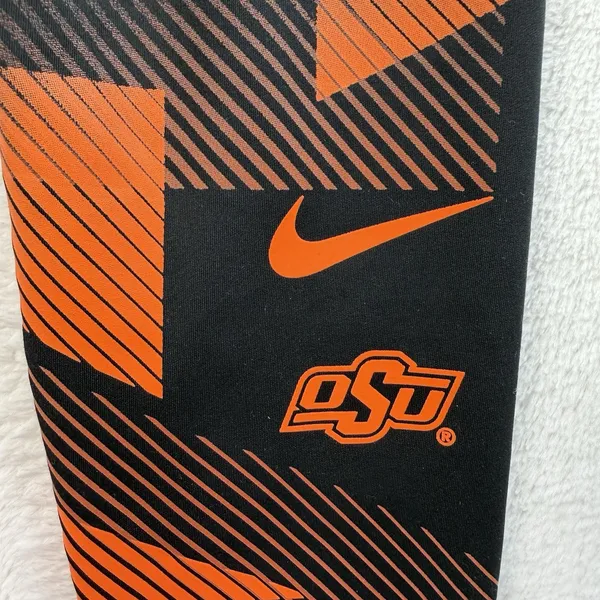 Nike S Small Leggings OSU‎ Oklahoma State College Pants Athletic Black Orange - Image 3