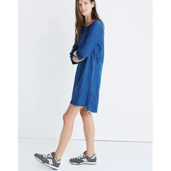 Madewell Denim Step‎ Hem Shift Mini Dress XS - Image 2