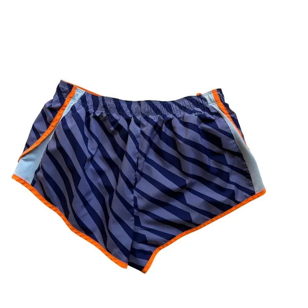 Nike Dri-FIT Tempo Running Shorts Purple Zebra Print Orange Trim Women's M - Image 3