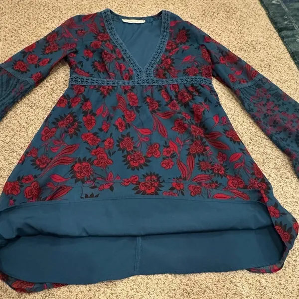 Abercrombie & Fitch Bohemian Moody Floral Whimsy Goth Sheer Paisley Fairy Mini - Image 5
