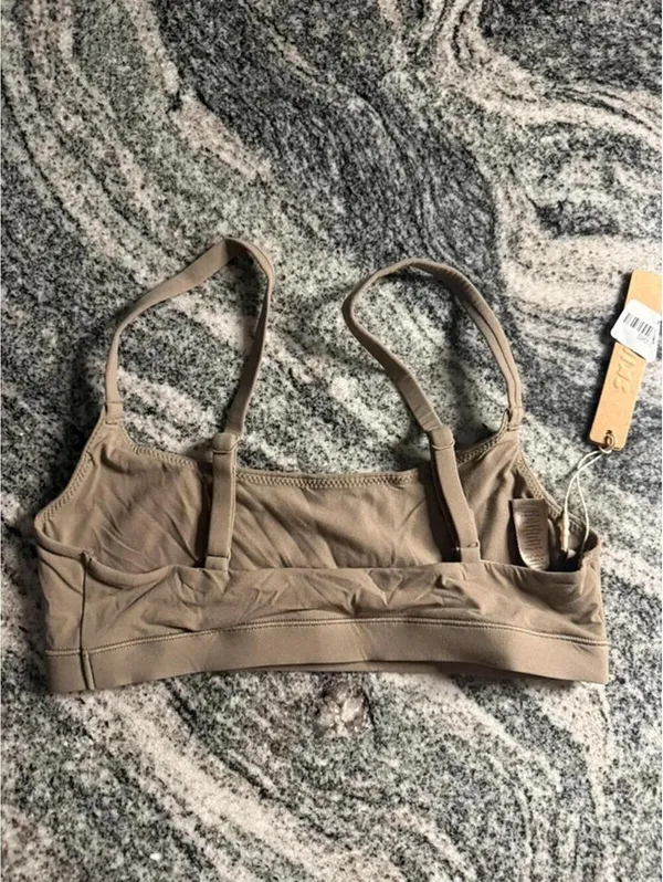SKIMS Fits Everybody Scoop Bralette Truffle XS Buttery Soft Stretch NWT - Image 5