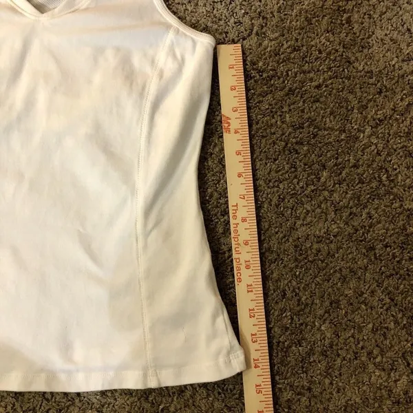 Racerback Tank Top Womens M (8/10) Used White Casual - Image 9