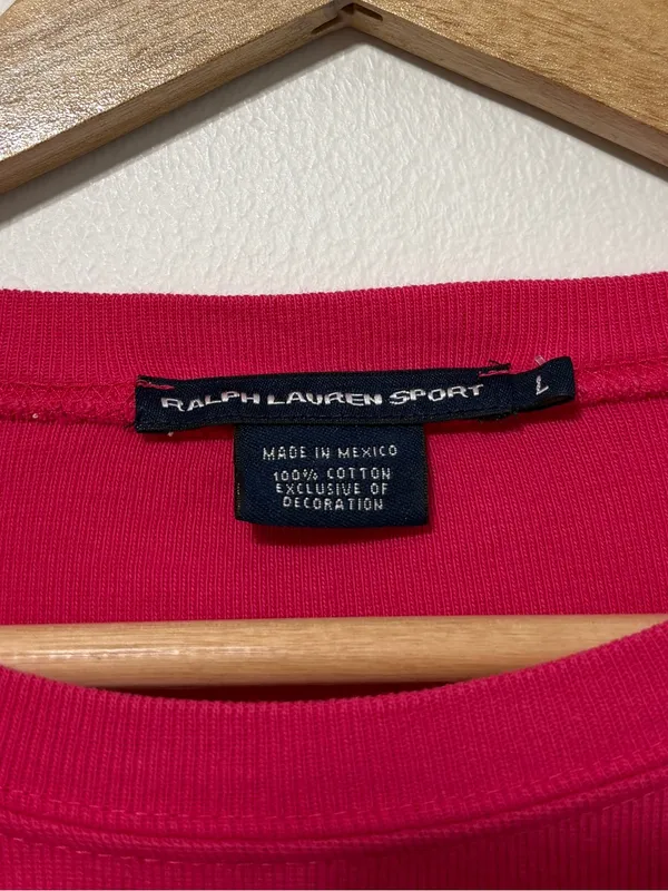 Ralph Lauren Pink Women’s Long Sleeve Shirt Size Large Cotton Knit Top Luxury - Image 3