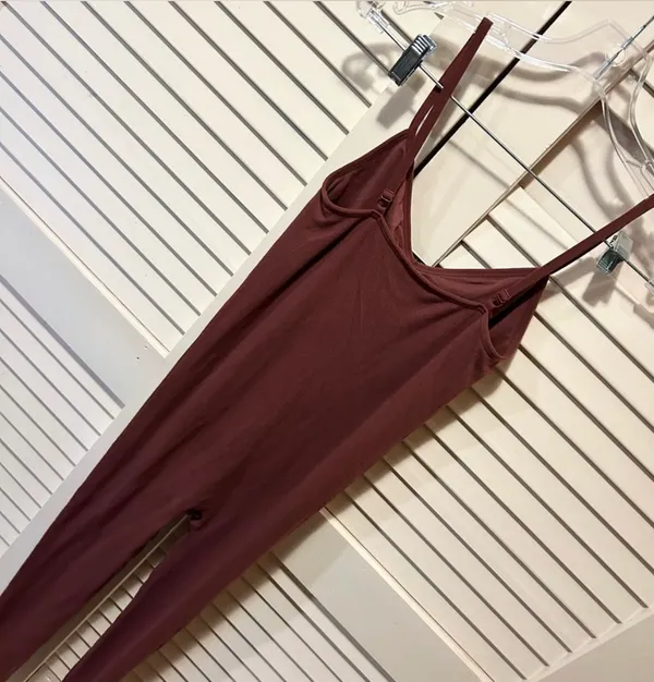 HATCH The Body Rib Unitard Ribbed Jumpsuit Maternity Size Small in Cinnamon - Image 4