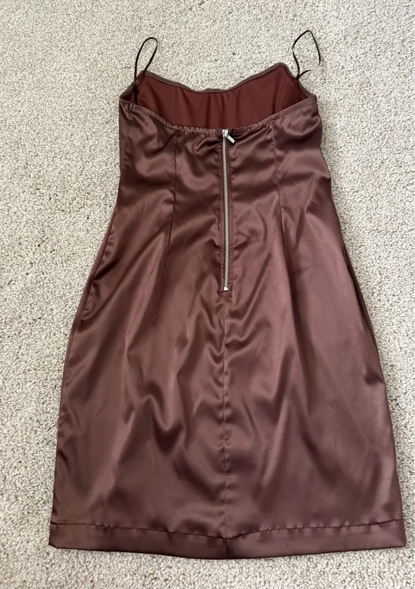 Garage Strapless Mini Dress Satin with Corset Top - Image 2