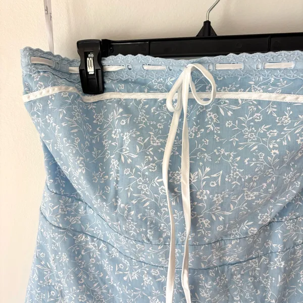 Lulus Precious Babe Light Blue Floral Ribbon Strapless Mini Dress Coquette - Image 5