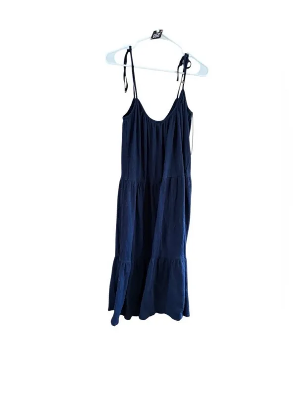 Sleeveless Tie-Shoulder Maxi Dress in Navy - Image 8