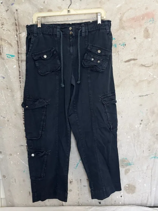 Free People Tahiti Cargo Pant in Black - Image 4