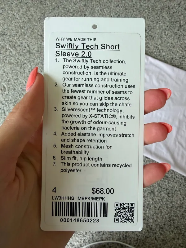 Lululemon light pink swiftly short sleeve - Image 5