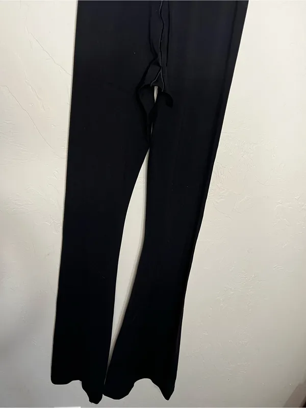Offline by Aerie Real Me Crossover Flare‎ Black Yoga Leggings - Image 8