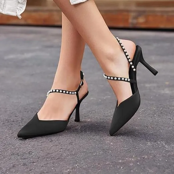 Coutgo Black Pear Heels Size 6 - Image 6