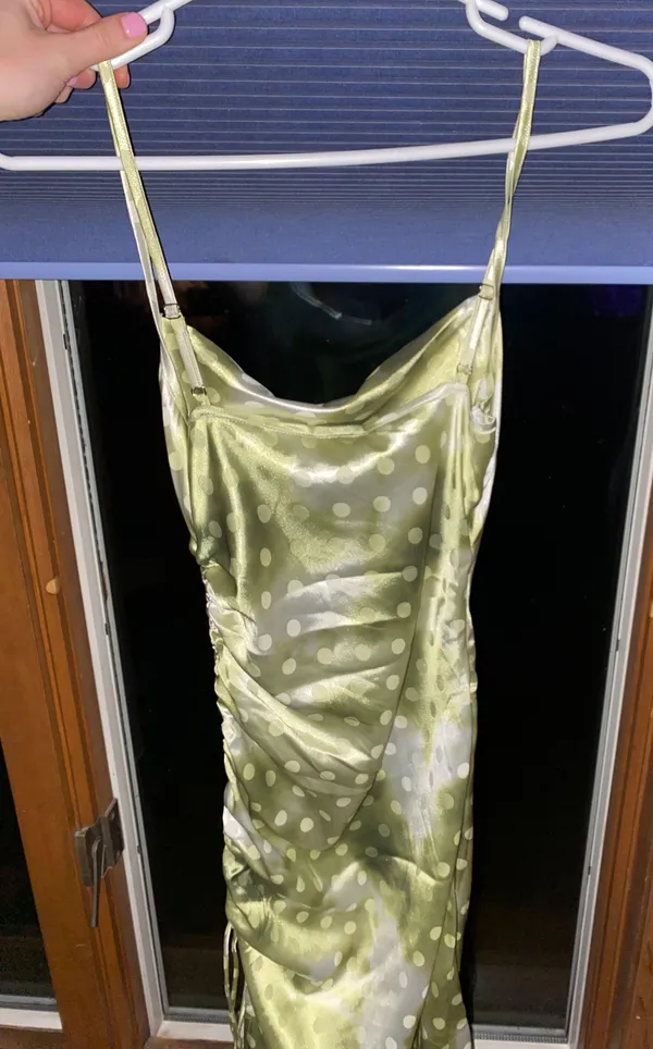 Princess Polly sage green disco Dress - Image 4