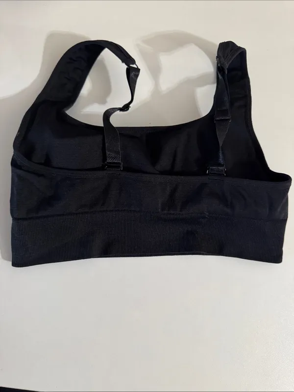 PUMA Black Seamless Low-Impact Sports Bra - Image 4