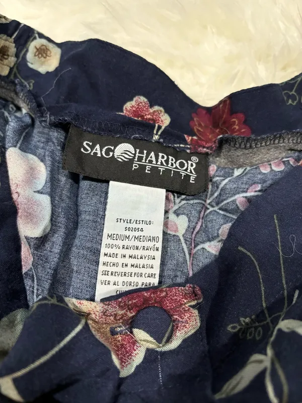 Sag Harbor Blue Floral Skirt - Image 3