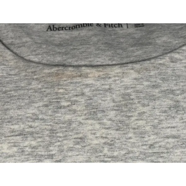 Abercrombie & Fitch Heather Gray Grey Cotton Crew Neck Long Sleeve Bodysuit Sz M - Image 5