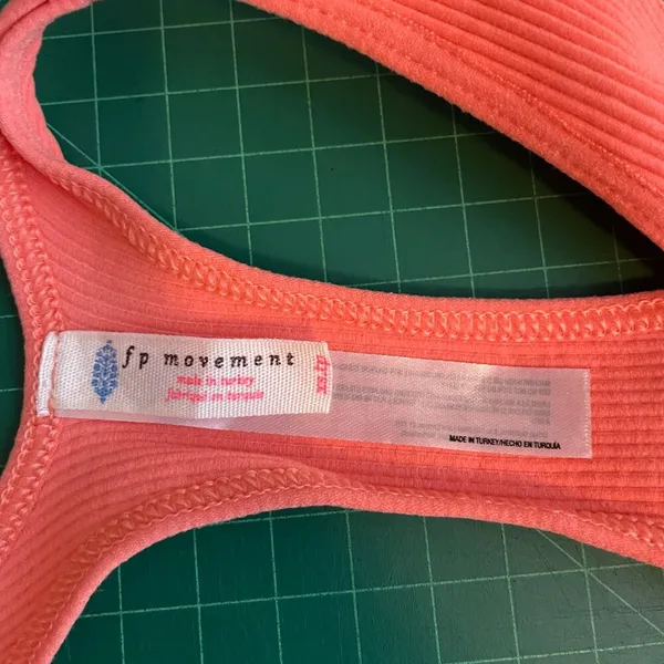 Free People Movement Women XS Orange Pink Free Throw Crop Top Ribbed Athleisure - Image 7