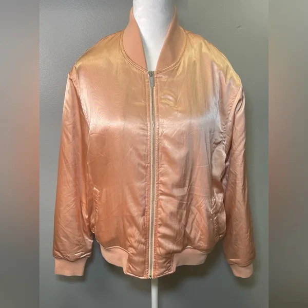 Finders Keepers Claude Bomber Jacket Women's‎ Pink Sand Size Medium - Image 2