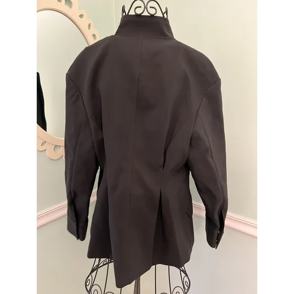 Rebecca Minkoff Black‎ Amber Black Wrap Jacket Blazer size 6 Small Collared - Image 2