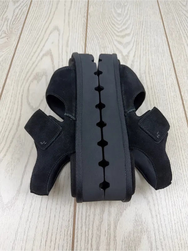 Koolaburra by UGG Women's Tizz Adjustable Suede Sandals US9 Black $80 - Image 3