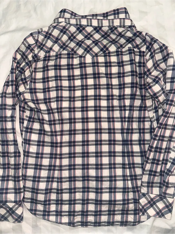 Levi's Men's Navy, White & Pink Plaid Button-Down Shirt - Image 7