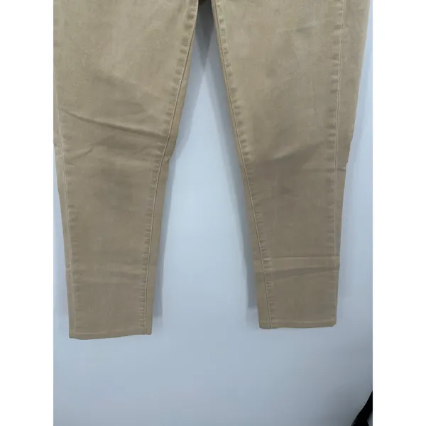 Ralph Lauren Khaki Straight Leg Pants Cotton Stretch Tan‎ Women Size 26 - Image 3