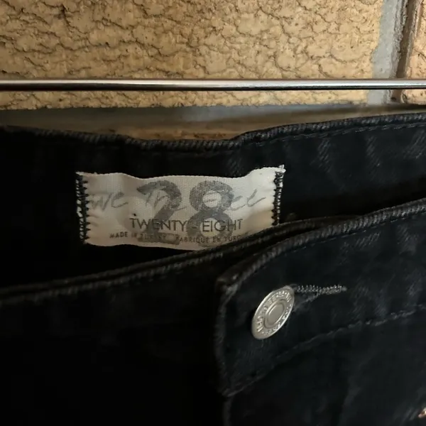 NWT We The Free Black Wide Leg Denim Jeans Size 28 - Image 3
