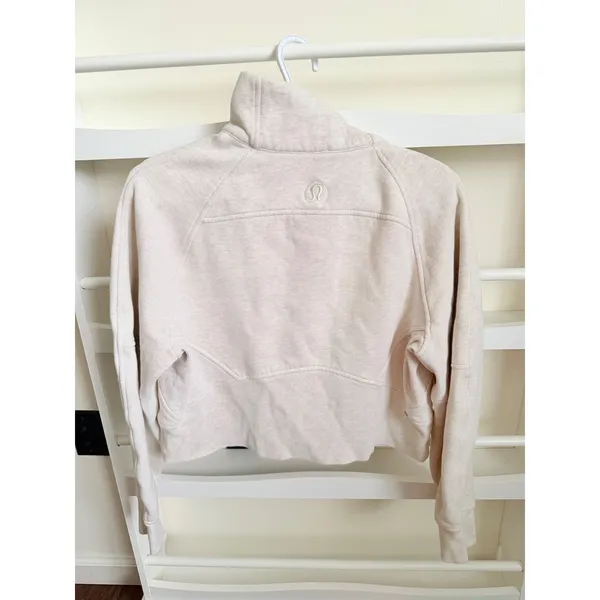 Lululemon Scuba Oversized Half Zip Hoodie Beige Hardware XS/S - Image 4