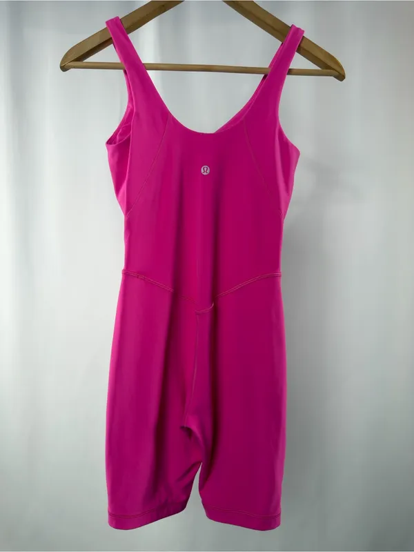 lululemon Align Bodysuit Romper 8" in Pink‎ Flare Size 2 - Image 7