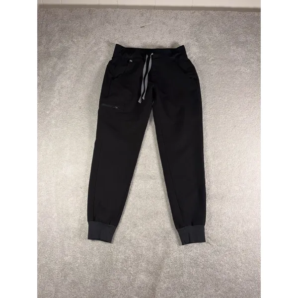 figs zamora jogger scrub pants xs pet Black Mid Rise - Image 2