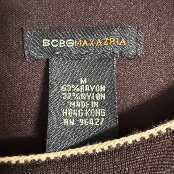 Y2K Vintage BCBG Max Azria Brown lightweight Sweater with Bow Detail Medium - Image 3