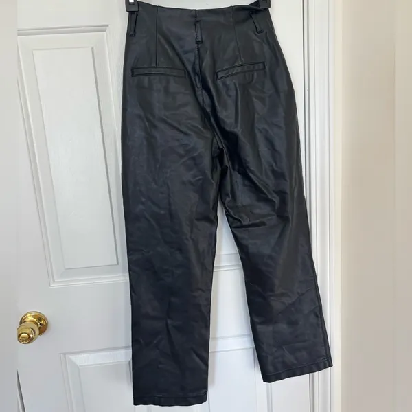 Abercrombie & fitch leather pants straight leg - Image 8