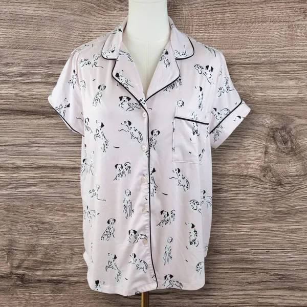 Kate Spade Women's Sz LRG Dalmations Dogs Pajama Top Sleepwear - Image 3