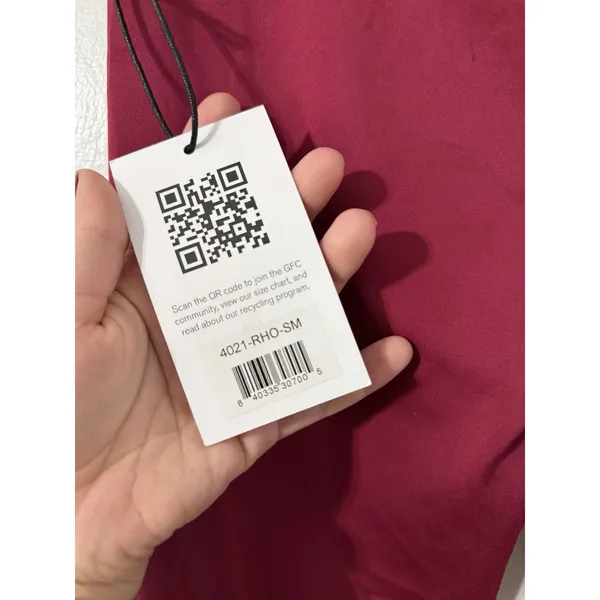 Girlfriend Collective Women’s High Rise Ankle Leggings Burgundy Size S Yoga - Image 5