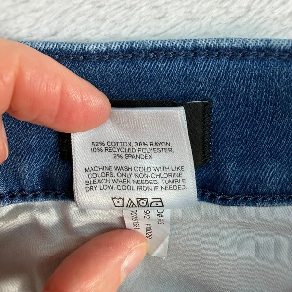 Express‎ 12 Jeans 70s Flare Mid Rise Conscious Edit Medium Wash Blue Boho Retro - Image 10