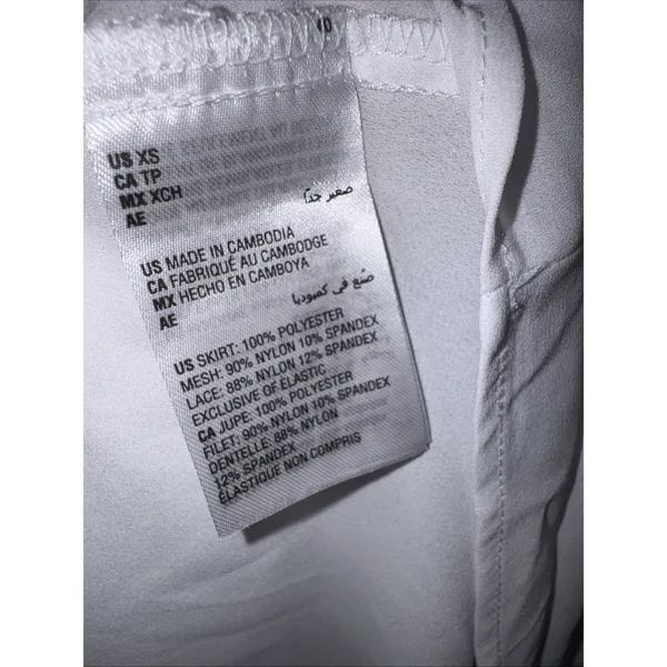 INC International Concepts Womens Lace & Chiffon Nightgown Lingerie Bright White - Image 7
