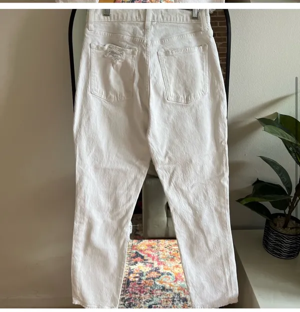 Abercrombie & Fitch High Rise Jeans White - Image 2