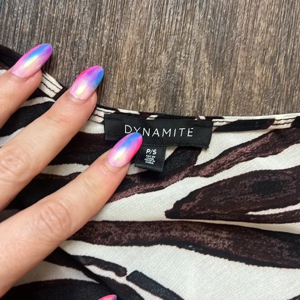 Dynamite Zebra Sheer Blouse - Image 3