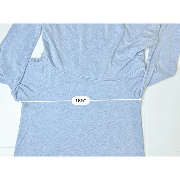 Lilly‎ Pulitzer 28247 Belinda Pullover Modal Heather Blue LARGE Shawl Neck Soft - Image 6
